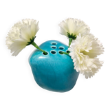 Teal Lacquered Ceramic Tulip Vase / Pen Holder by Giacomo Onestini for Ernestine Salerno