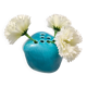 Teal Lacquered Ceramic Tulip Vase / Pen Holder by Giacomo Onestini for Ernestine Salerno