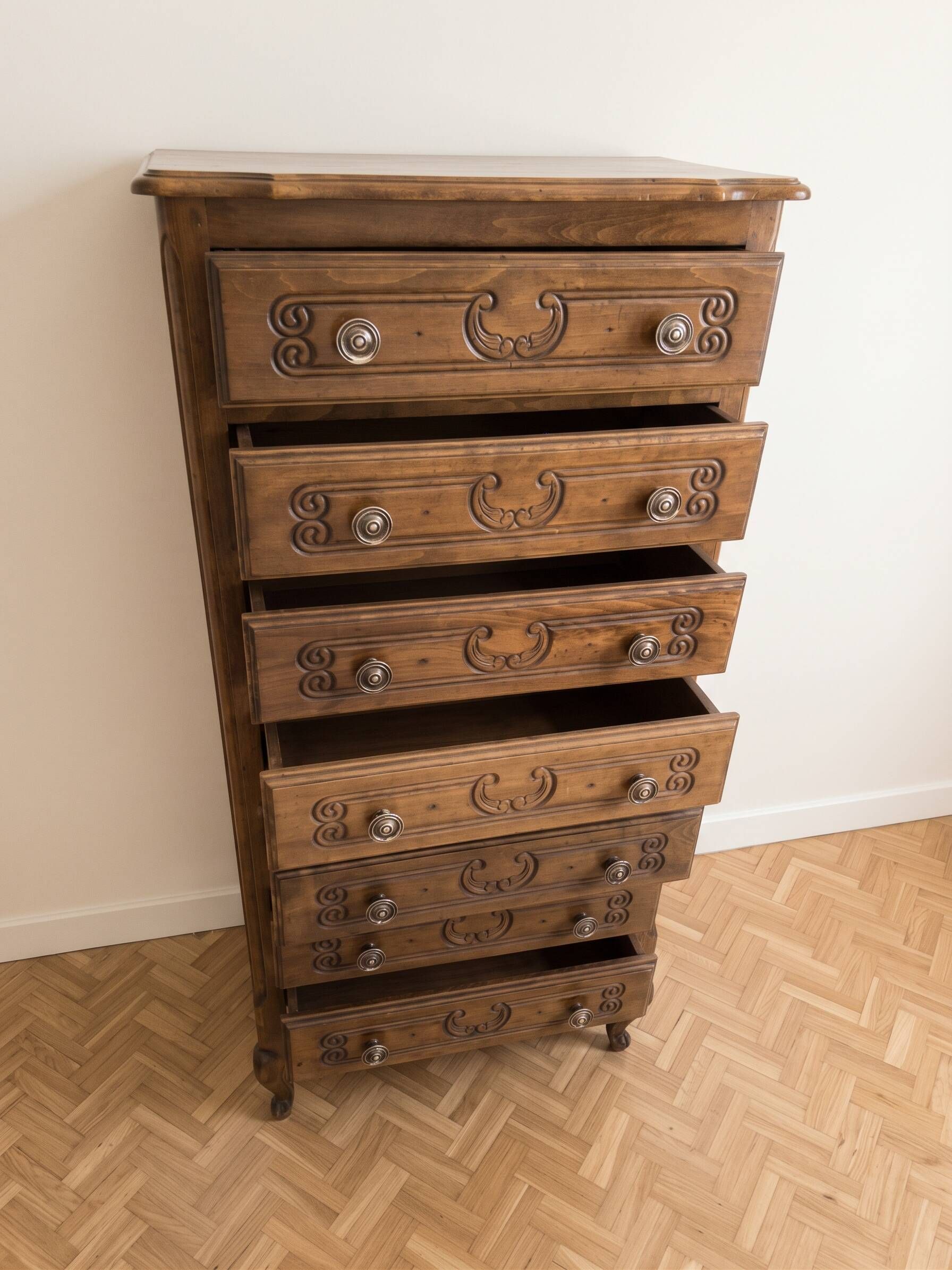 Semainier Louis XV en bois