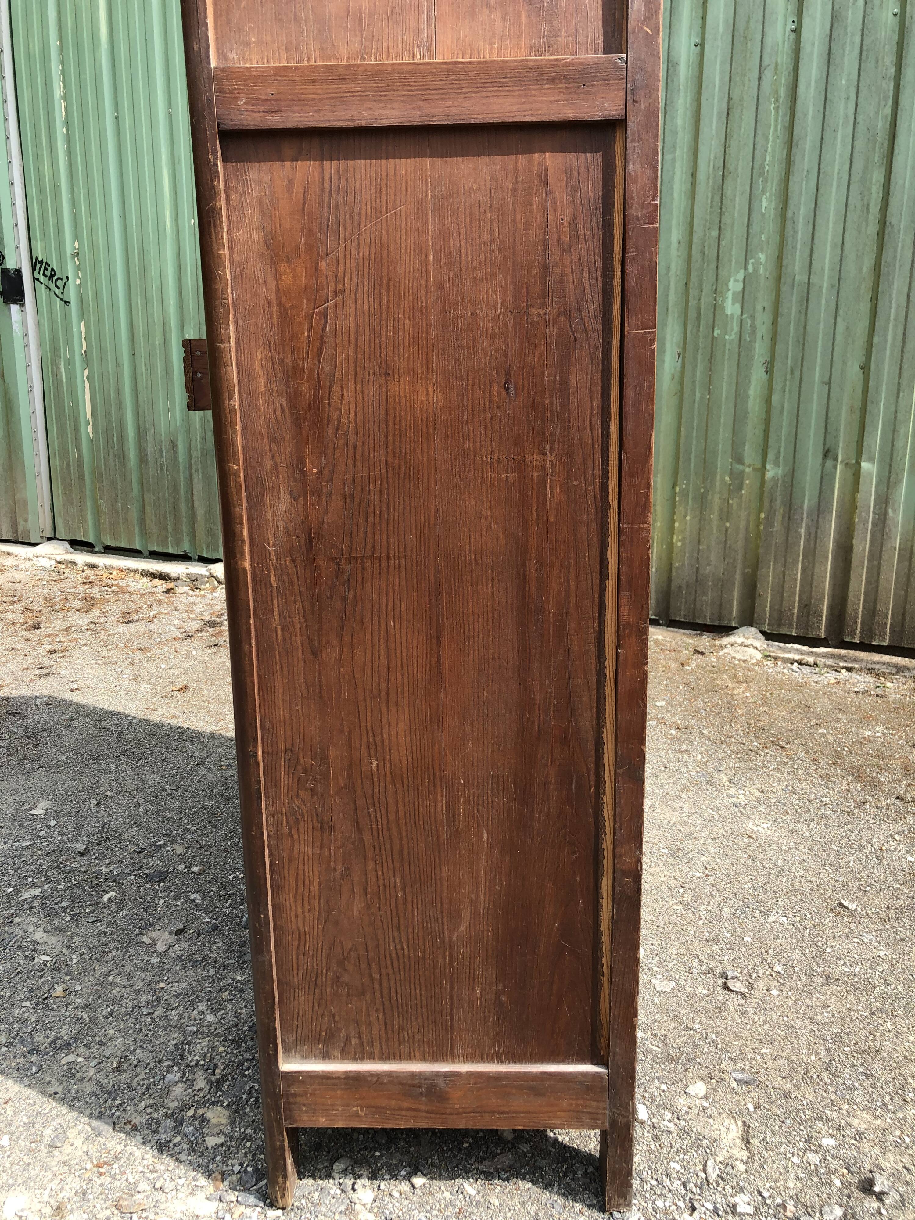 Vintage Parisian pine cabinet.