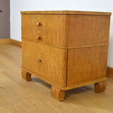 Vintage low furniture in blond wood 1940
