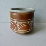 Pot, sandstone pot cover Katrin Dechaud and Roland Bottani, la Borne