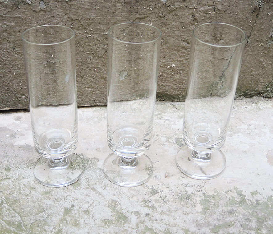 7 ancient champagne flutes luminarc transparent