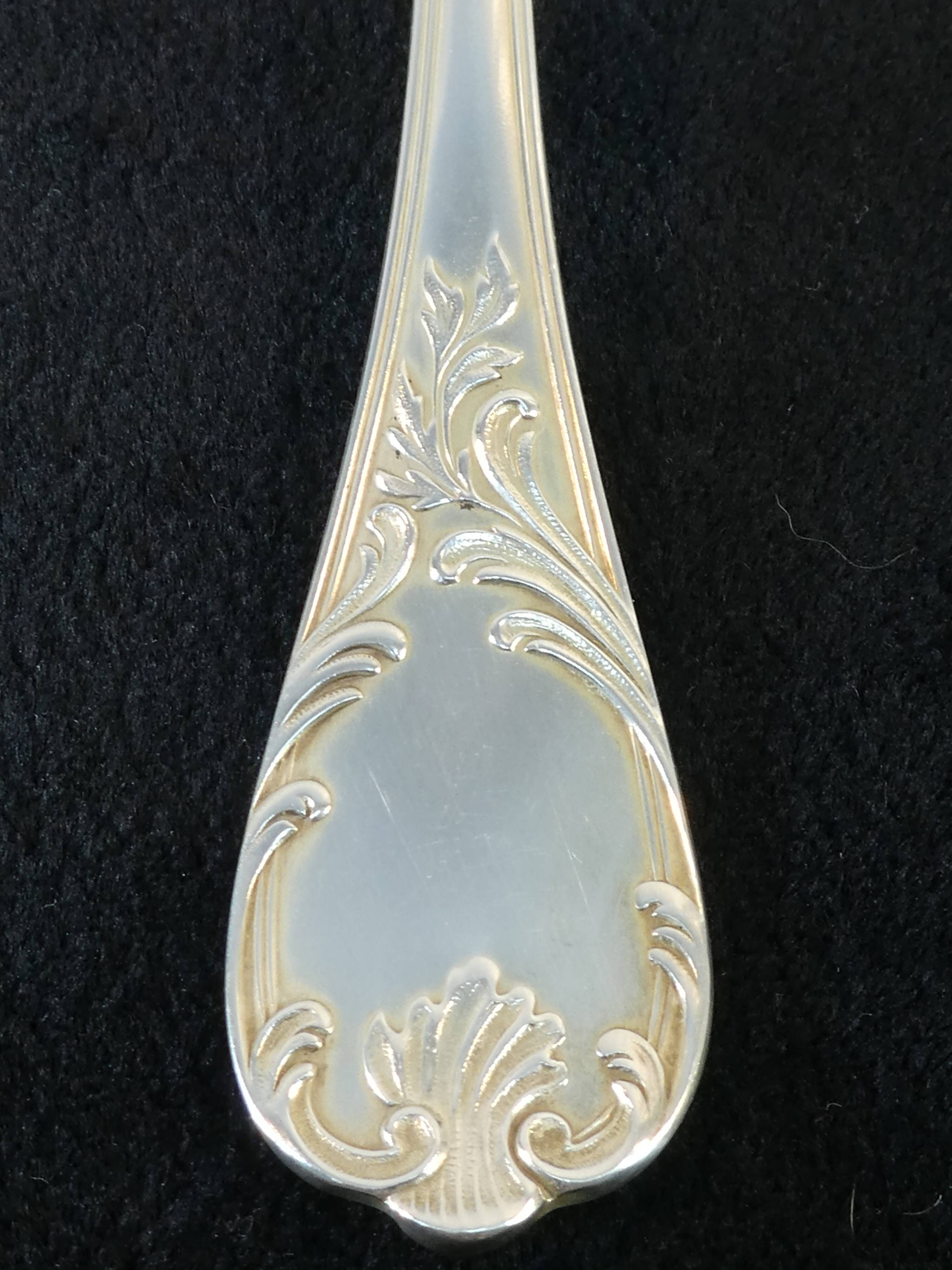 Christofle cutlery set in silver metal model MARLY