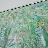 Abstract impressionism painting - Movement. Green Growth