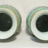 Pair of chinese porcelain vases pink family