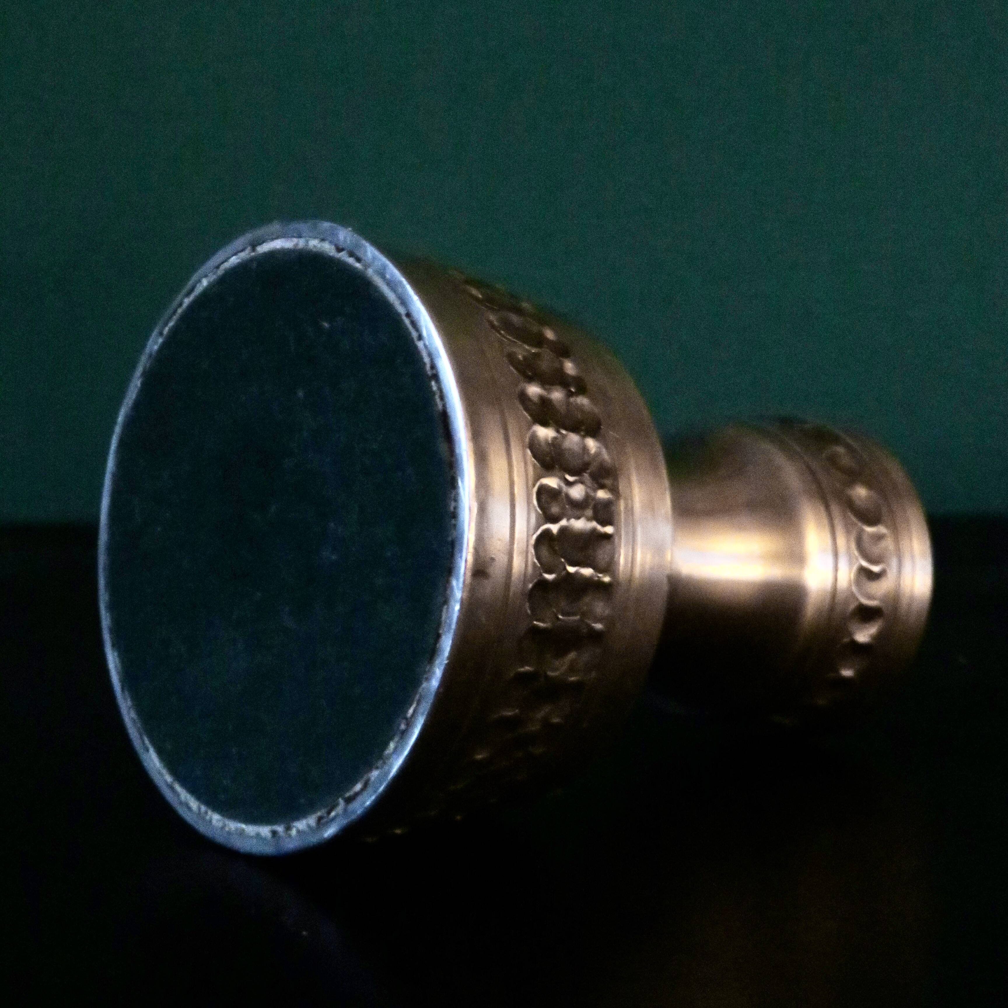 Pair of white pewter candlesticks decorated with bas-relief. "Perletin". Norway 1960