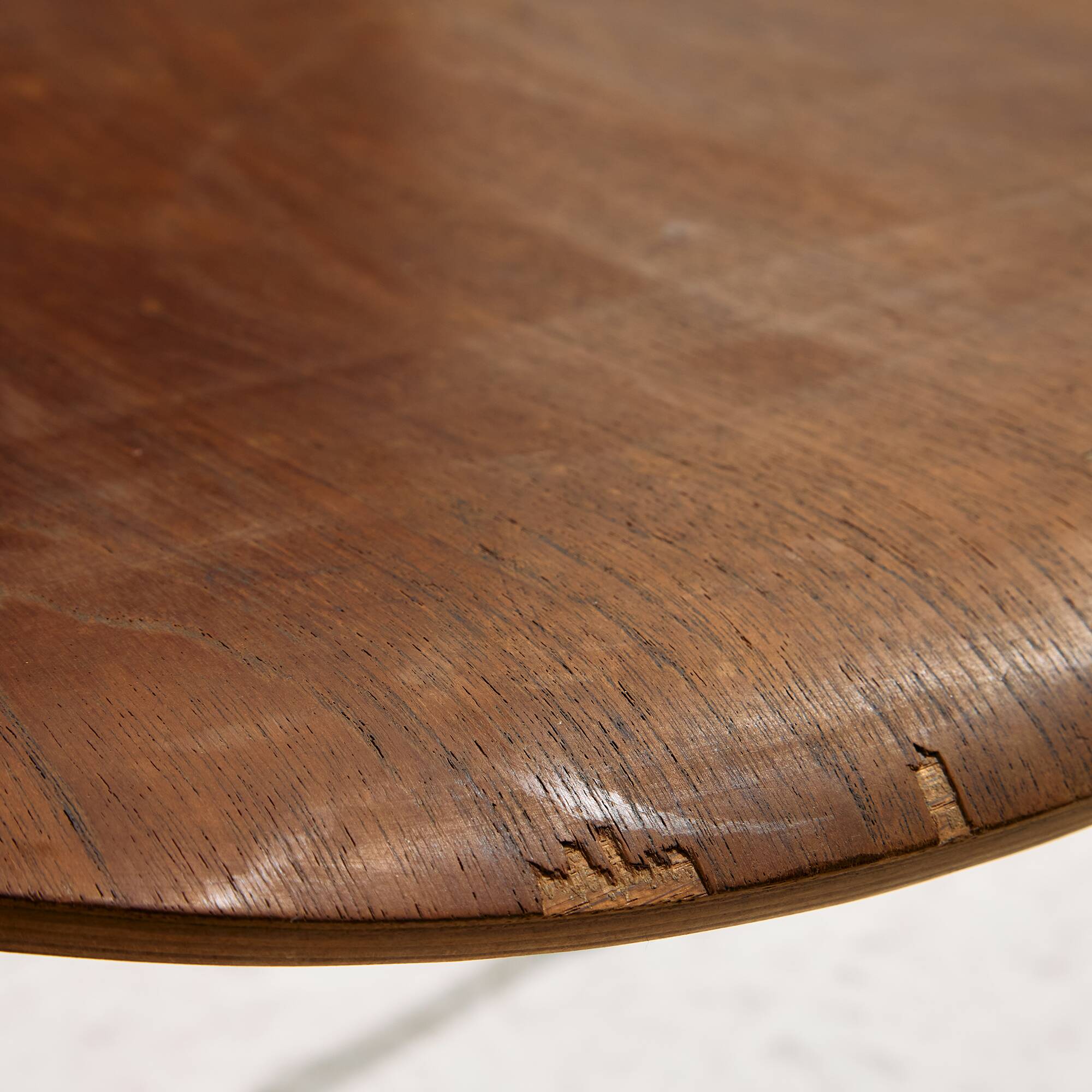 Teak chair with writing tablet