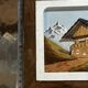 Carved and painted wooden Alpine panel signed 18 / 26 cm