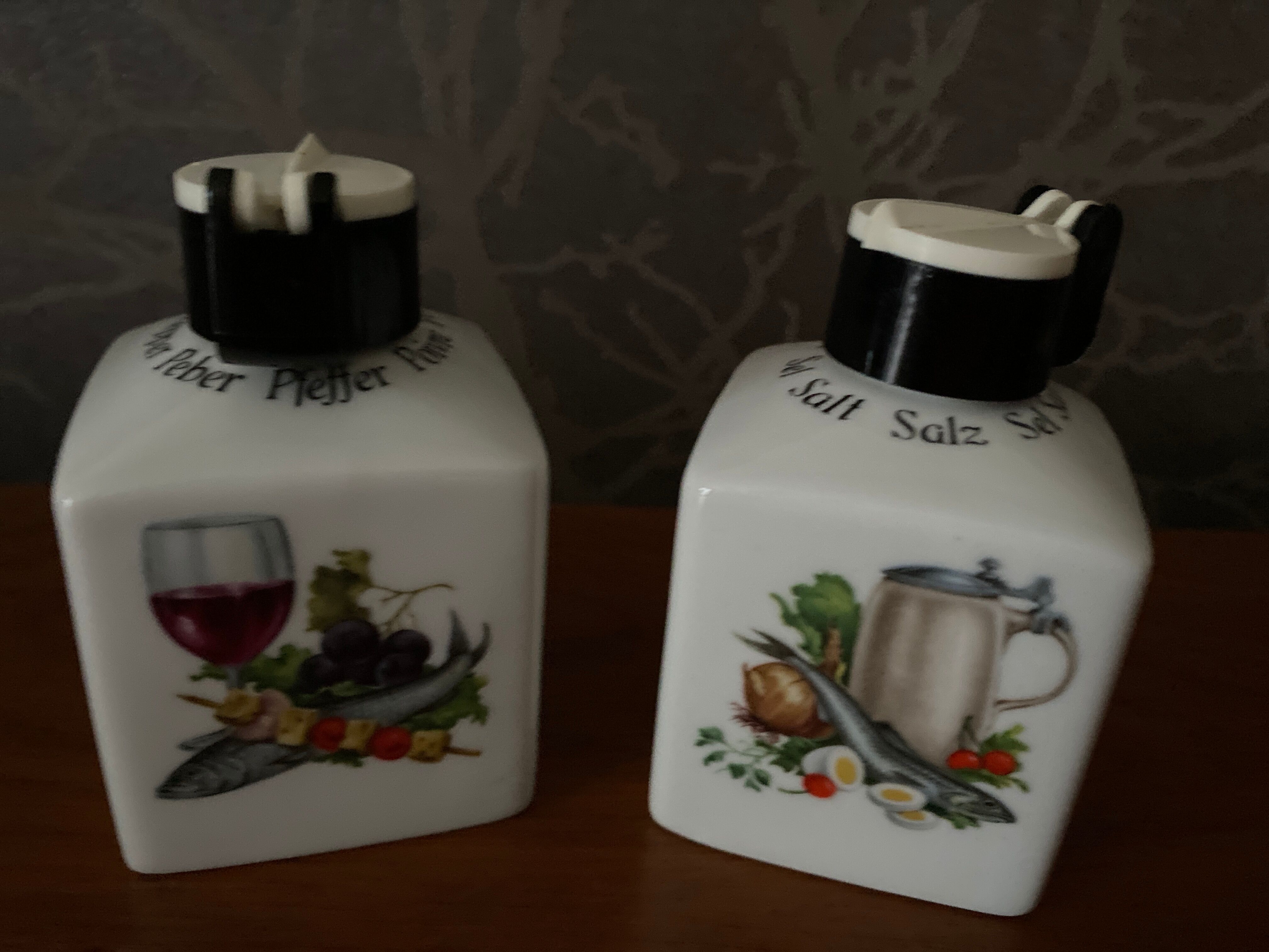 Vintage German porcelain spice pots