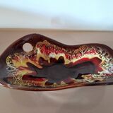 Vintage decorative glazed ceramic bowl from Vallauris – 1960s