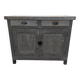 Old Parisian chopping block buffet with vintage shabby patina