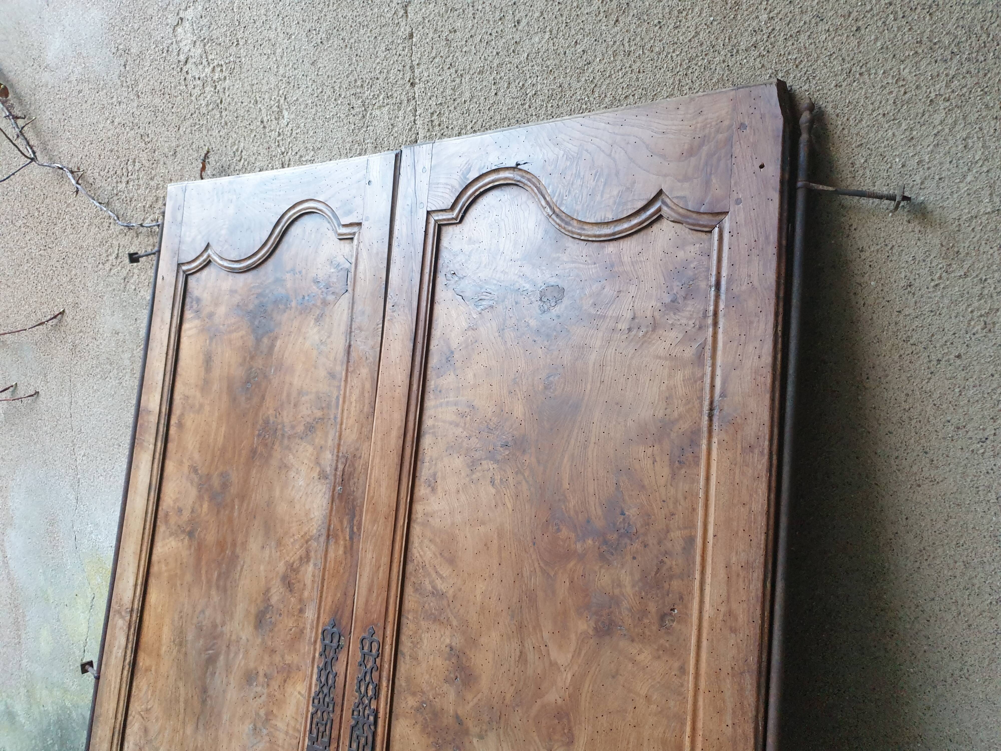 Double antique closet doors