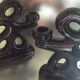 Pair of ceramic Art Deco candlesticks