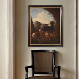Refined bucolic landscape painting from the 17th century