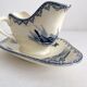 Antique ironstone sauceboat “Summer” Clairefontaine