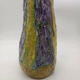 Figurative art majolica vase dated 1957 signed Agostino Pastene