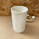 Antique vintage polished stone cylinder lamp