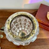 Large glass and gold metal candy box