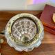 Large glass and gold metal candy box