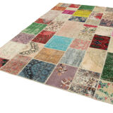 Tapis patchwork turc fait à la main 210 cm x 300 cm