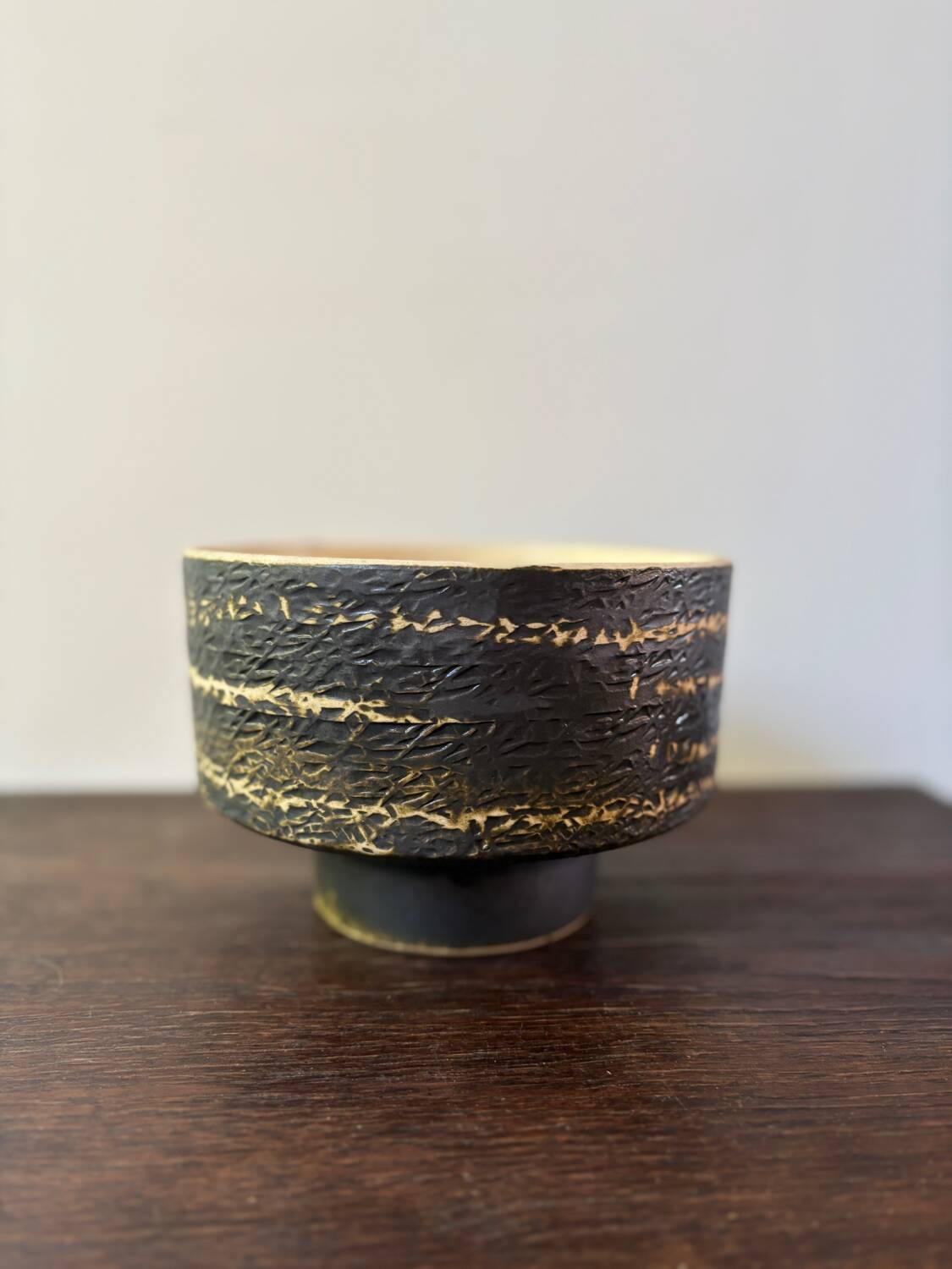Cache pot vintage Peter Groendeveldt écorce de bouleau