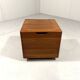 Salin Nyborg teak storage box side table on wheels, Denmark 1960’s