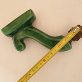 Pair of art deco sconces in emerald green ceramic