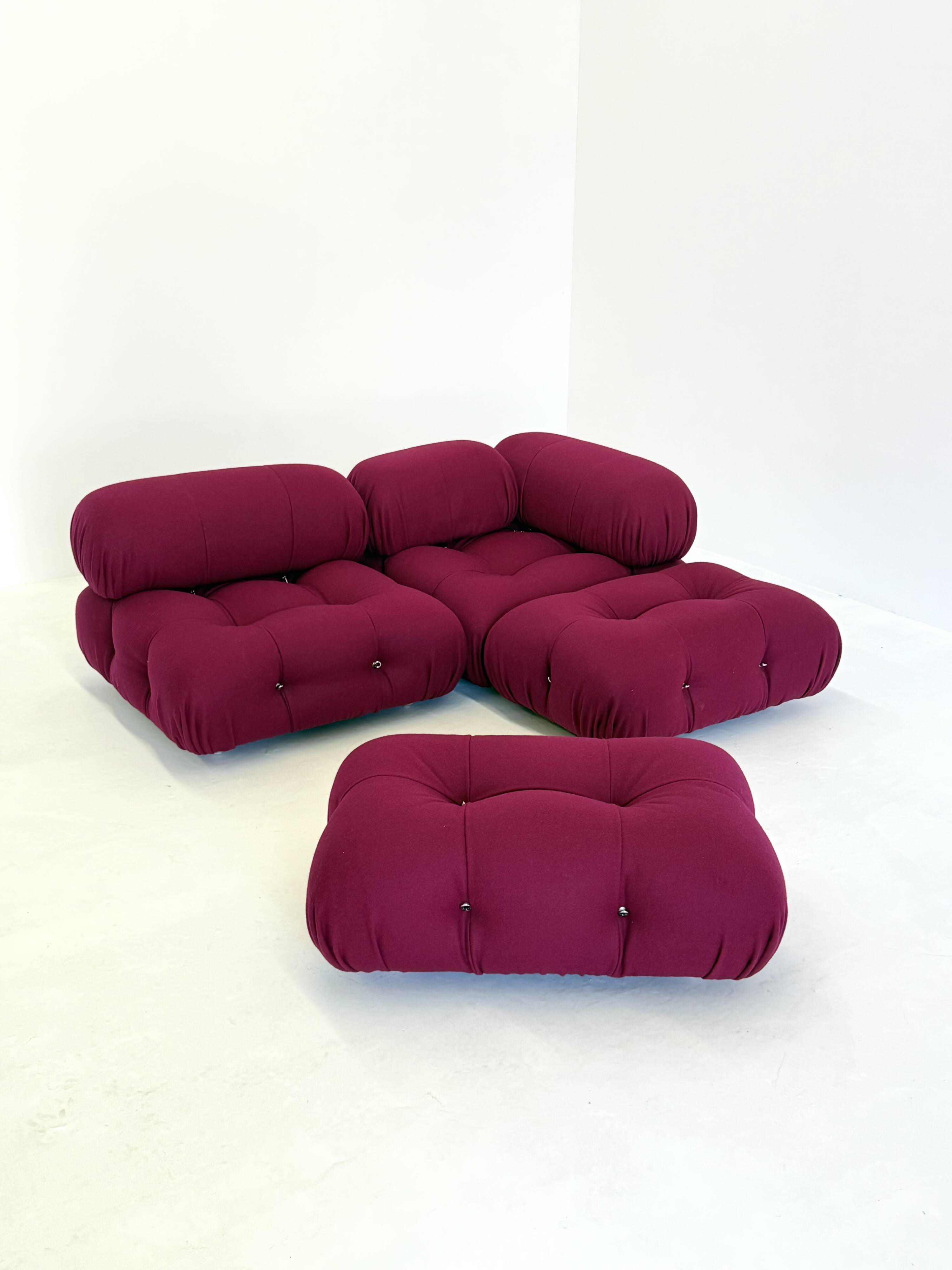 Camaleonda Modular Sofa in Bordeaux by Mario Bellini for B&B Italia