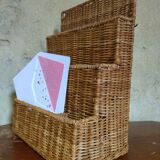 Vintage wicker wall basket