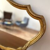 Horizontal vintage shell mirror