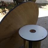 Central table leg gilded and black