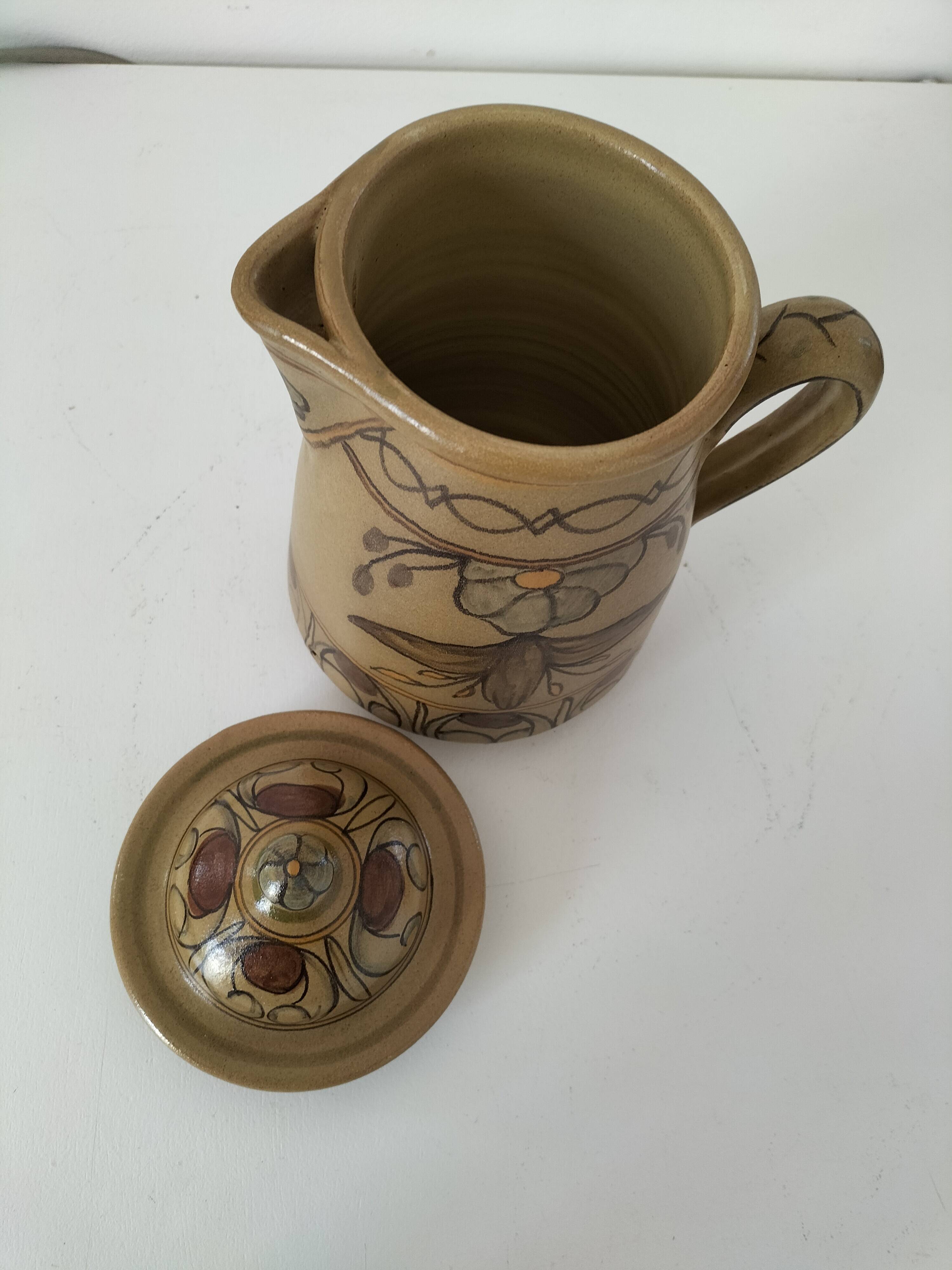 Signed Portuguese pottery jug