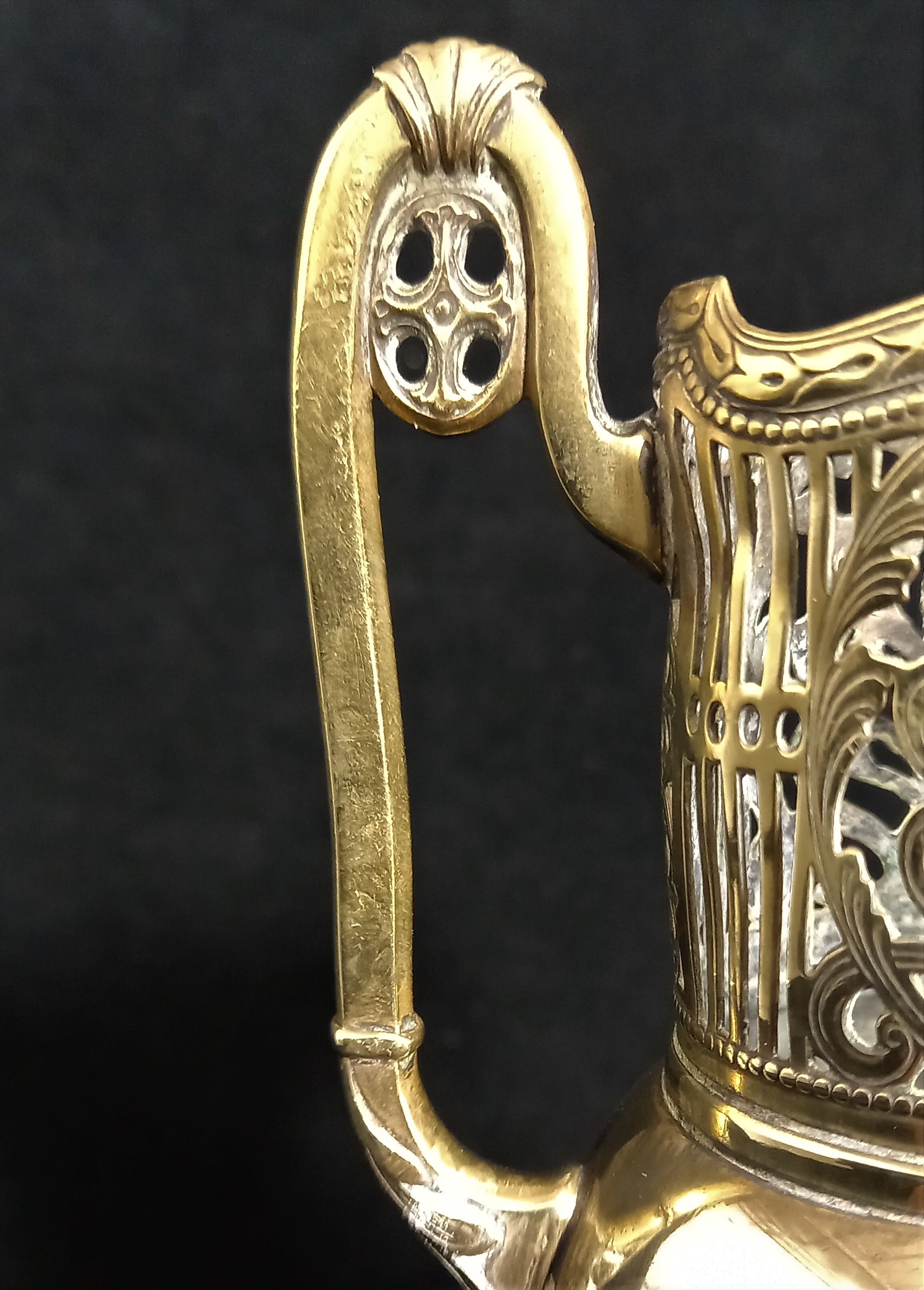 WMF Art Nouveau brass vase