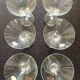 6 Bohemian crystal cocktail glasses.