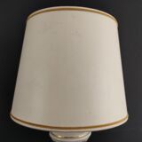 White opaline lamp gilded decoration