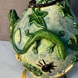 Majolica Palissy vase, dating from the Victorian era circa 1890