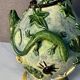 Majolica Palissy vase, dating from the Victorian era circa 1890
