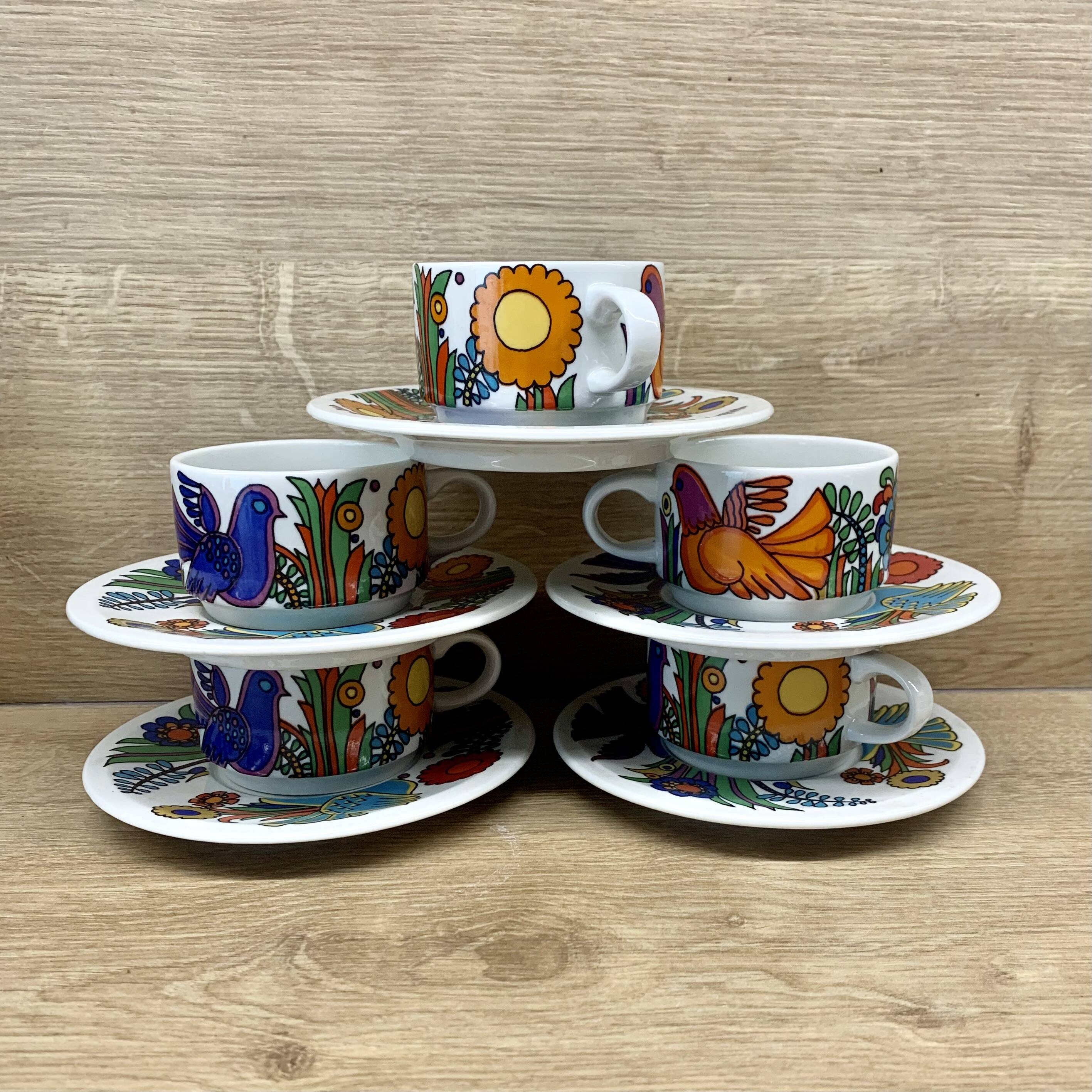 Set of 5 small coffe cups Villeroy & Boch Acapulco