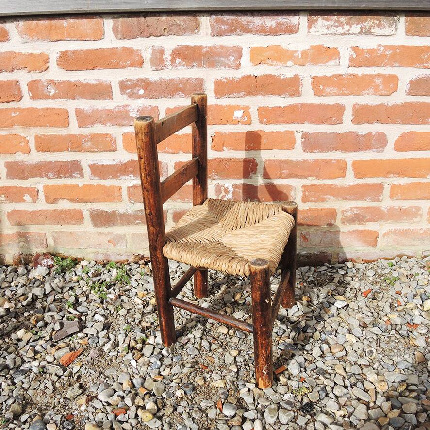 Old Straw Chair for Children