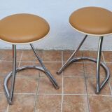 Pair of vintage "Z" stools Mirima France