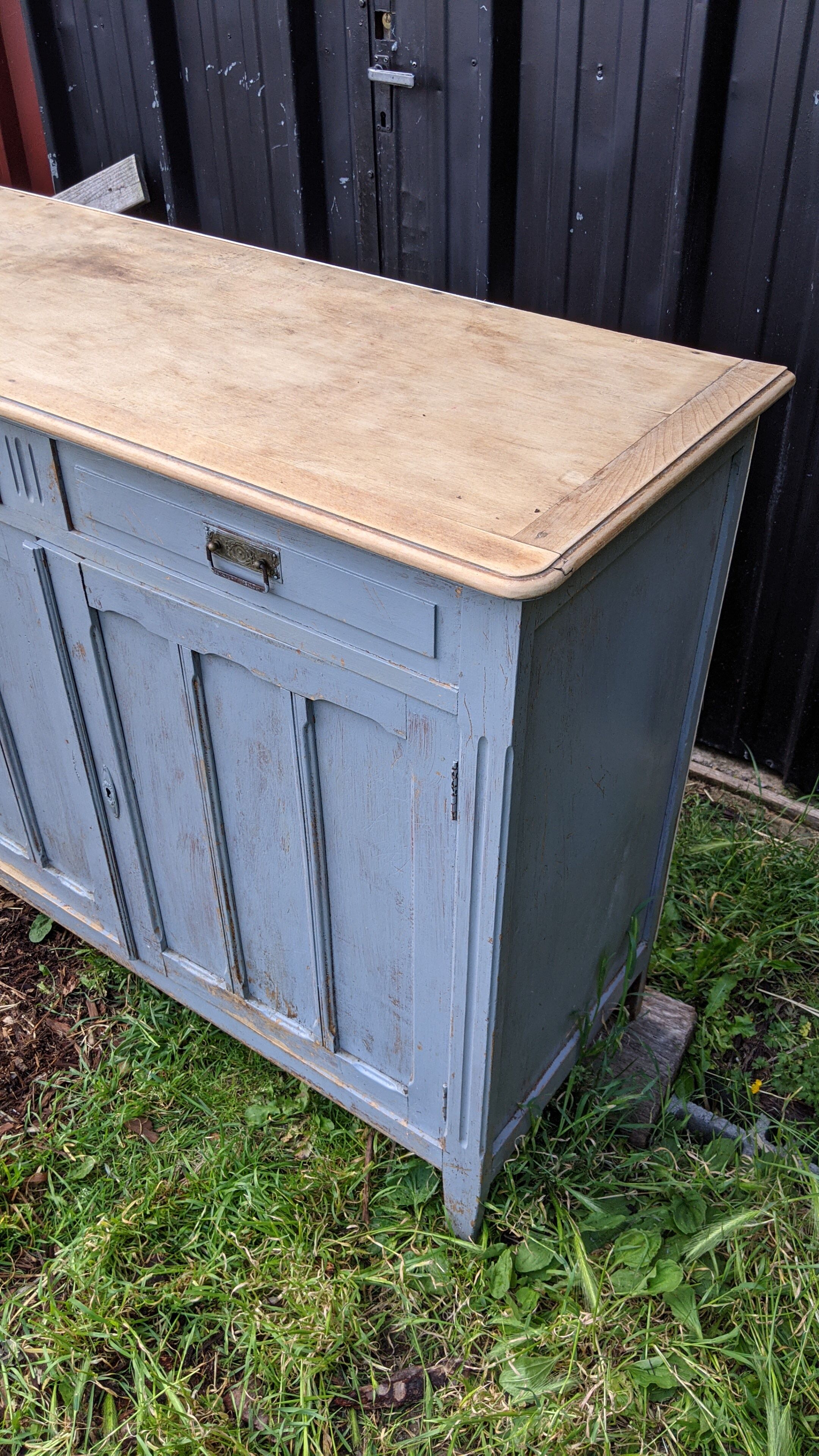Old grey kitchen buffet