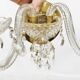 Murano diamond point glass wall lamp with pendant