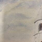 Our Lady of Hope, signed vintage watercolor