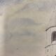Notre-Dame de l'Espérance, aquarelle vintage signée