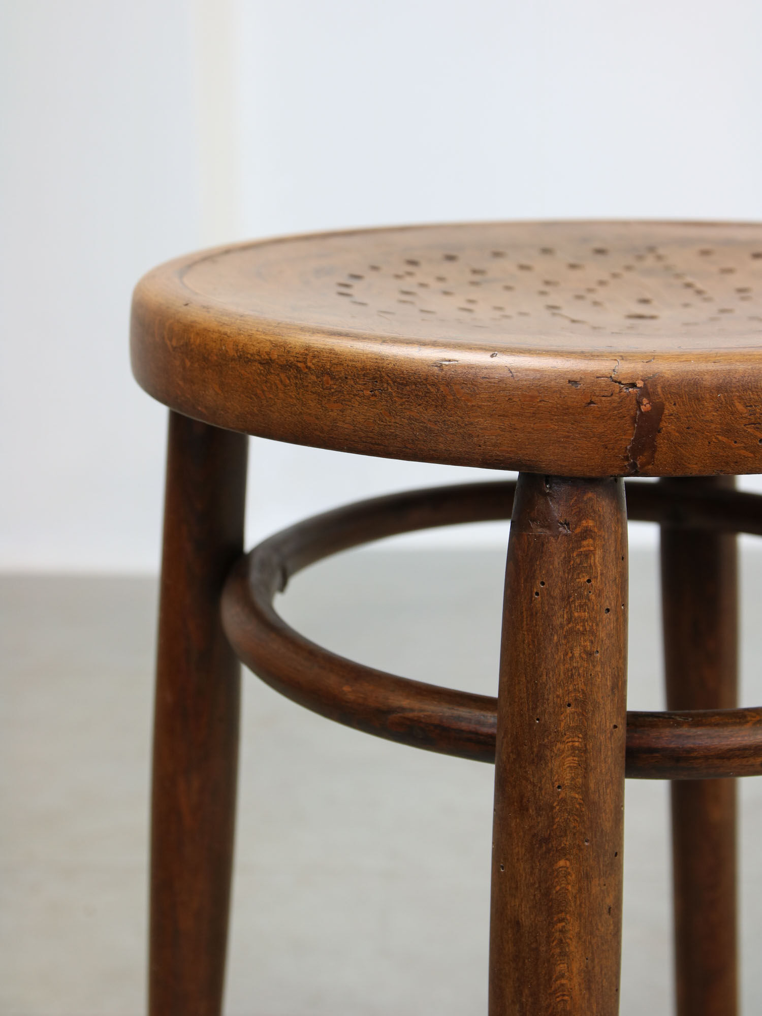 Antique Bentwood Star Piano Stool