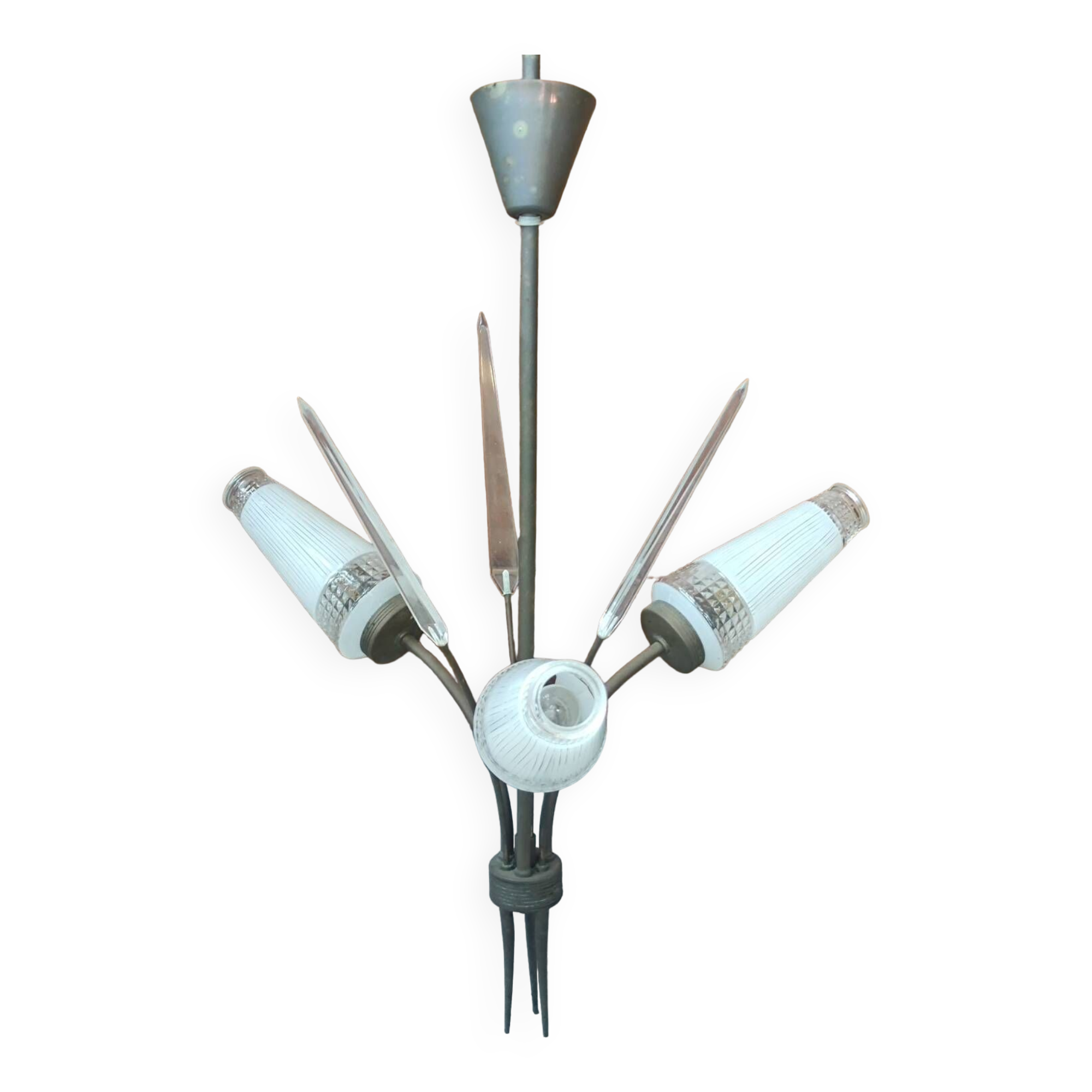 Vintage Chandelier Pendant 1950s