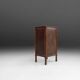 Sculptural Art Deco Nightstand in Dark-Stained Wood, Belgium 1930s
