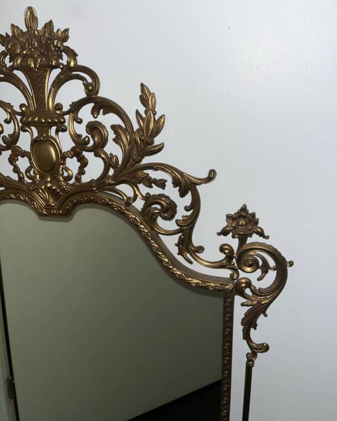 Magnificent baroque brass mirror