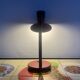 Vintage red and black metal desk lamp